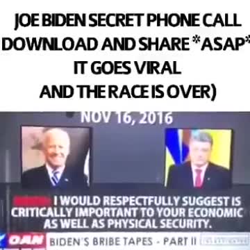 Biden Making a DEATH THREAT to Ukraine's Poroshenko, Nov. 16, 2016, Undermining Pres-elect Trump