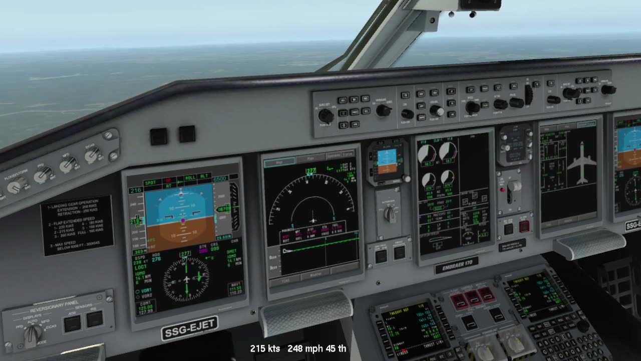 the Embraer E170 again - Xplane 11.55 - this time with the Autopilot Intercepted