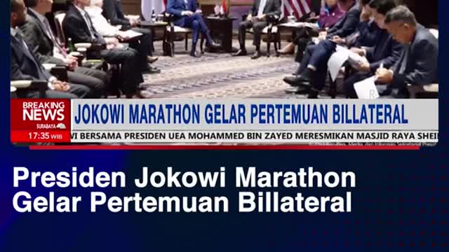 President Jokowi Marathon title meeting Billateral