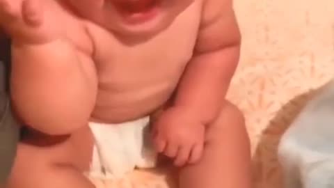 Baby laughing