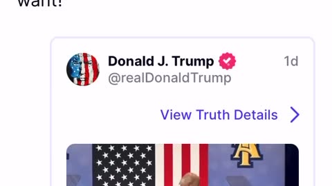 President Trump's post.