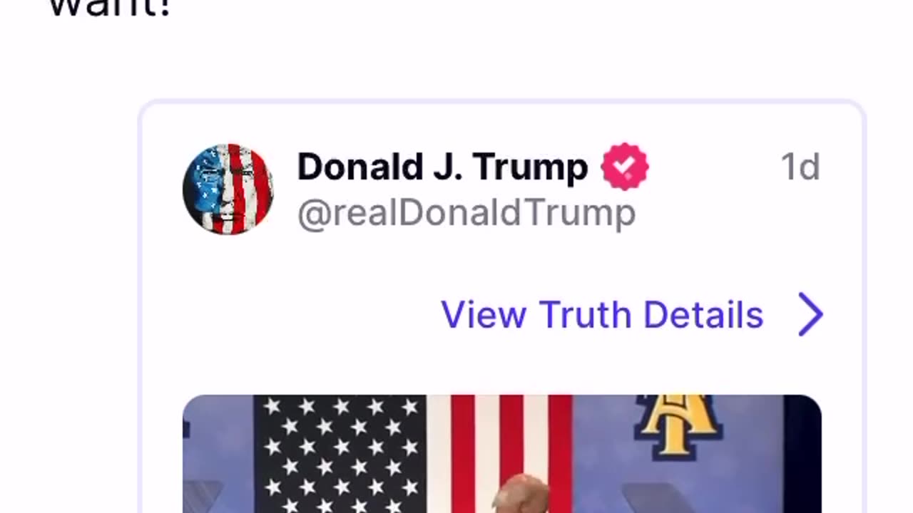 President Trump's post.