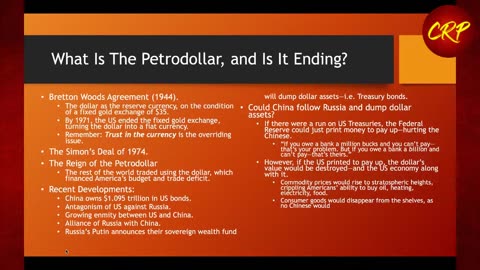 Weekly Webinar #62: What Is The Petrodollar, and Is It Ending?