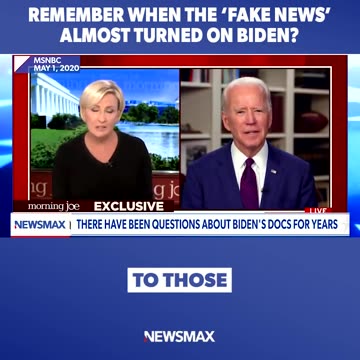 REMEMBER WHEN THE FAKE NEWS ALMOST TURNED ON BIDEN