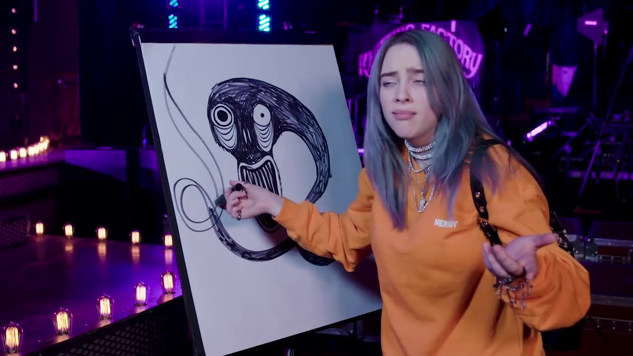 Billie Eilish Attempts The Blank Canvas Challenge |MTV PUSH