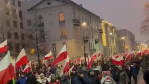 A mass protest is currently taking place in Warsaw