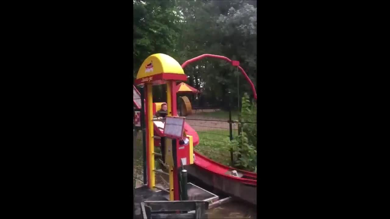 Kiddo Rides The Batavier in Dutch Playpark