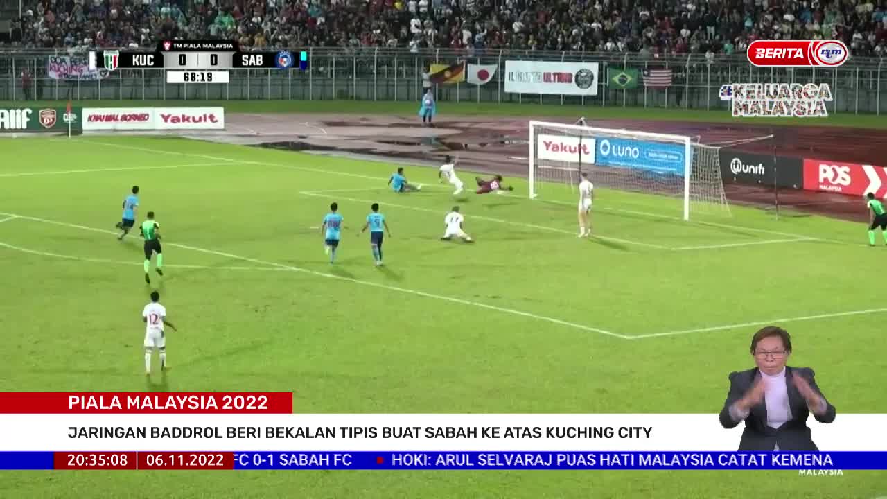 6 NOVEMBER 2022– BERITA PERDANA-PIALA MALAYSIA 2022: JARINGAN BADDROL BERI BEKALAN TIPIS BUAT SABAH