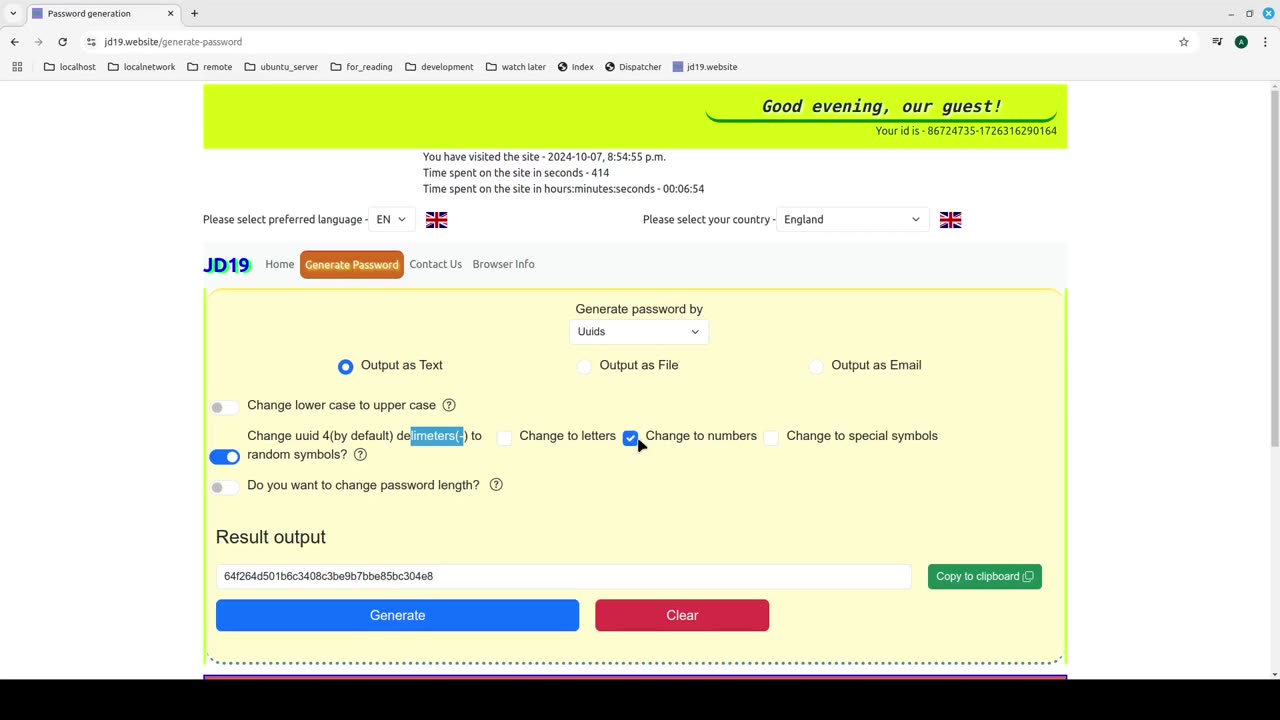 How to generate a password?