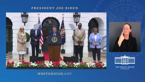 President Biden and the First Lady Host a Barbeque with Military Service Members and their Families