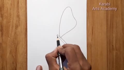 How to draw beautiful butterfly | Pencil sketch for beginners | Karabi arts academy