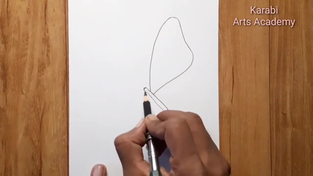 How to draw beautiful butterfly | Pencil sketch for beginners | Karabi arts academy