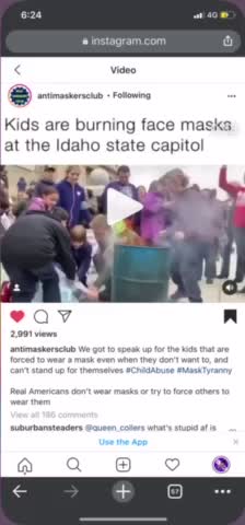Mask burning in Idaho!
