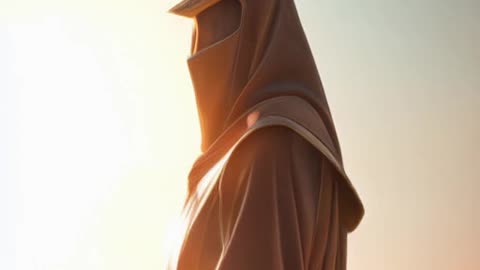 AI Artificial Intelligence created Samurai in desert.