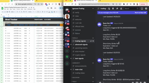 Ignorant Trading - 05-17-23 Success in the Discord trading options and stocks