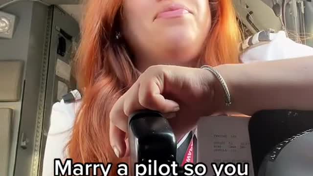 Marry a pilot so you can fly for free