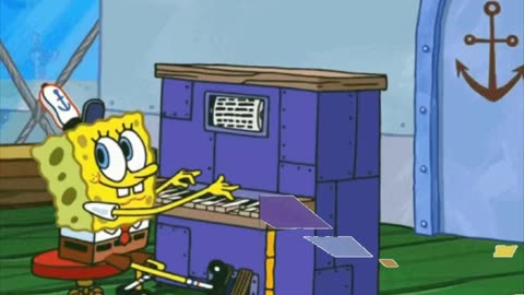 Squidward Is Playing With Tiles While SpongeBob Is Playing The Piano 🎹