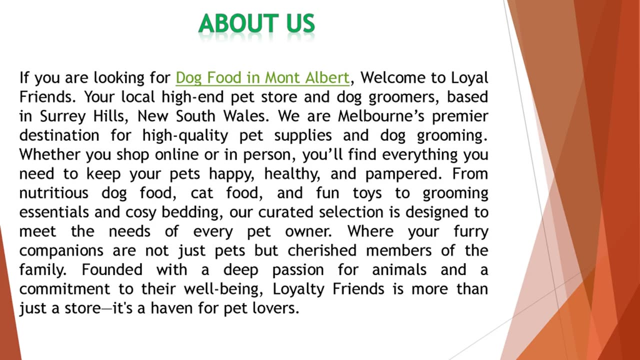 If you are looking for Dog Food in Mont Albert