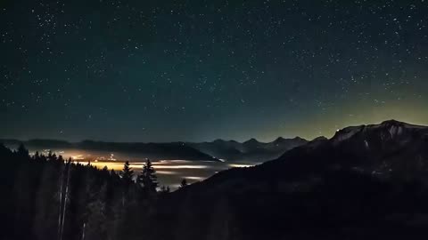 A beautiful night view of the sky for meditation, rest and calm