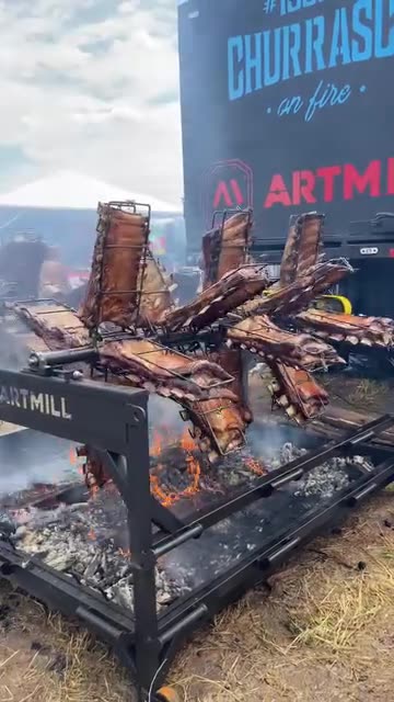 Frying kebabs in an unusual way