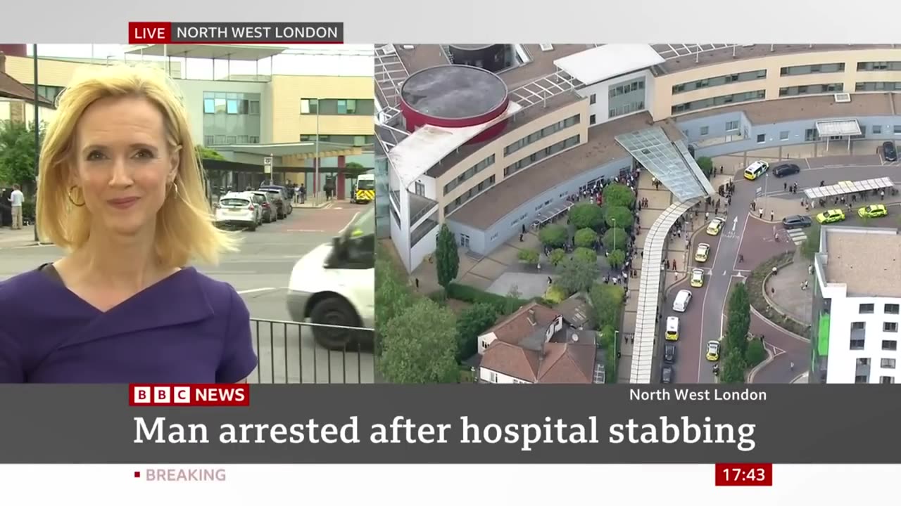 Man arrested at London hospital after two people stabbed - Bbc News