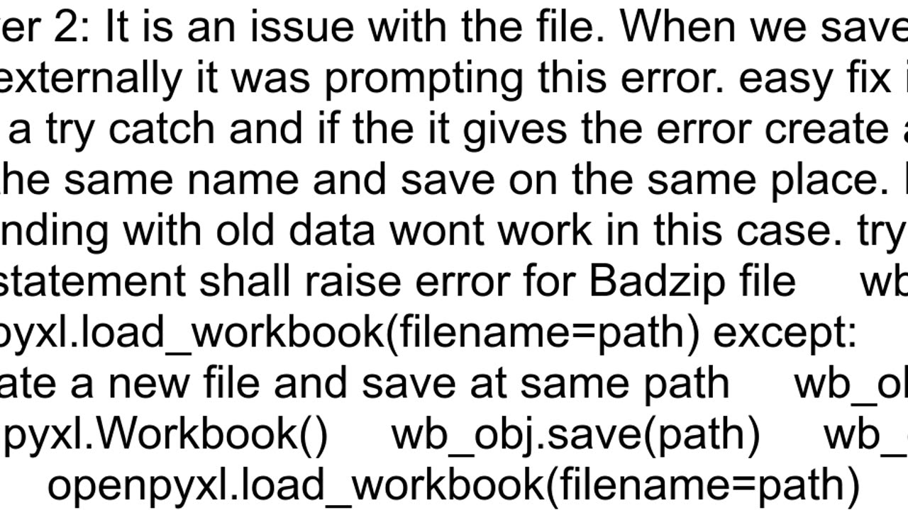 Error while loading excel file with Openpyxl