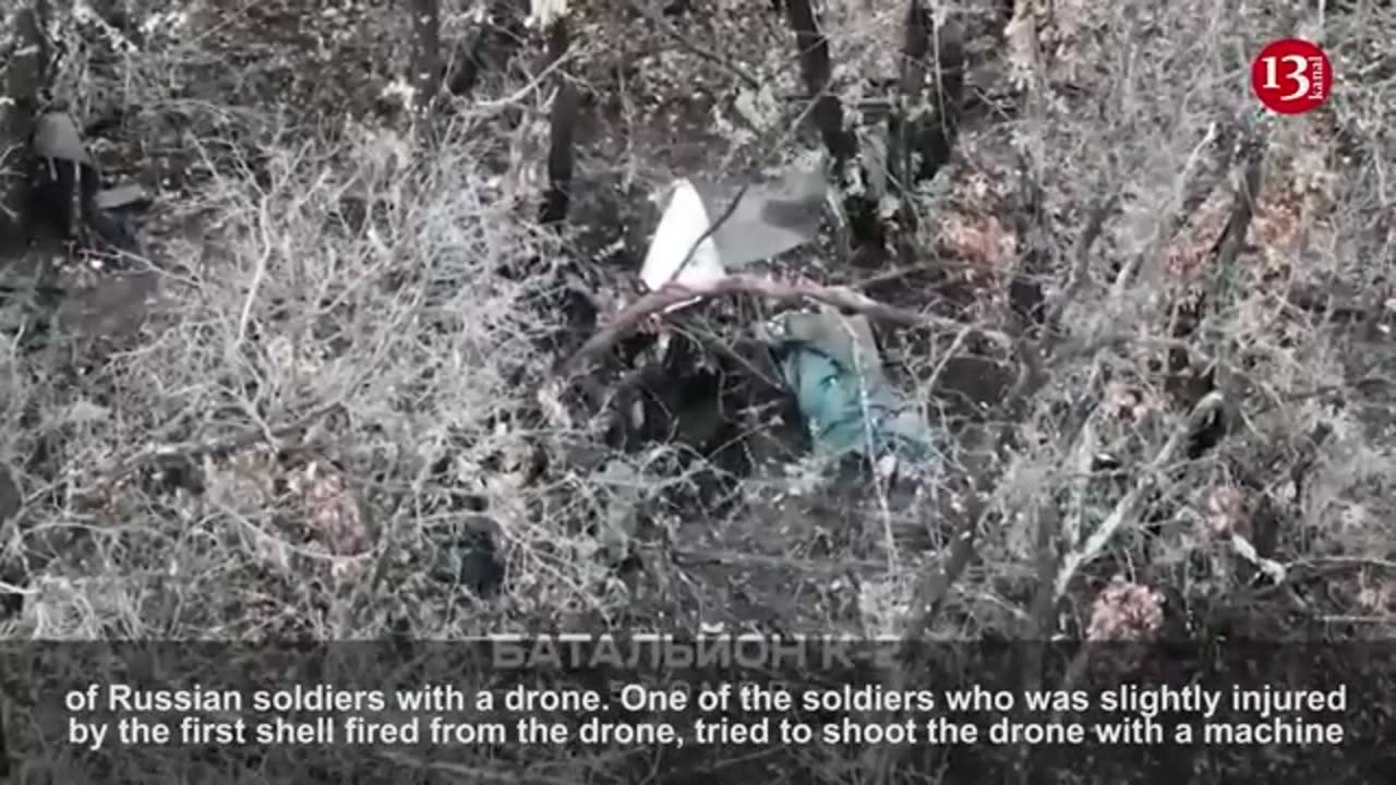 Russians regret following Ukrainian soldiers in forest as drone strikes - they drop weapons and flee