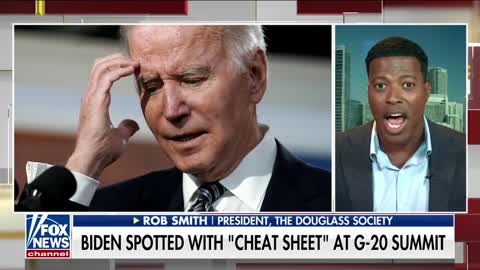 Biden caught with another cheat sheet amid 2024 concerns