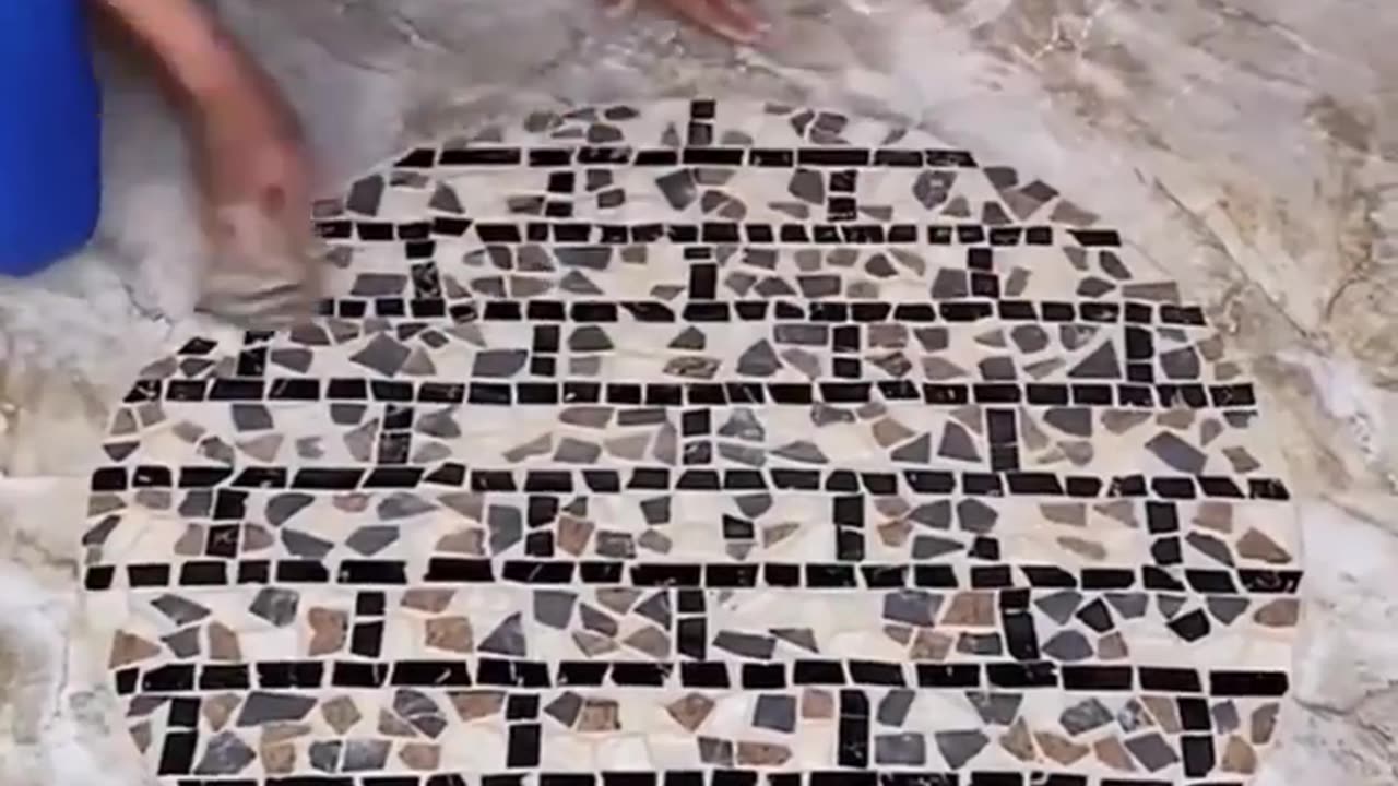 Lifehack The art of laying floor tiles. Turned out great, don't you agree?