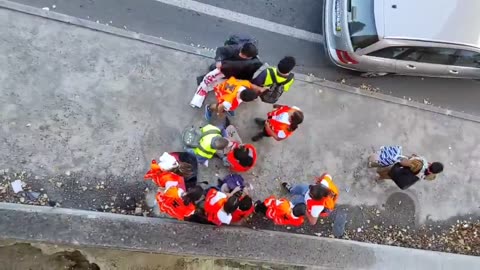 Climate activists tried to block a highway in Portugal