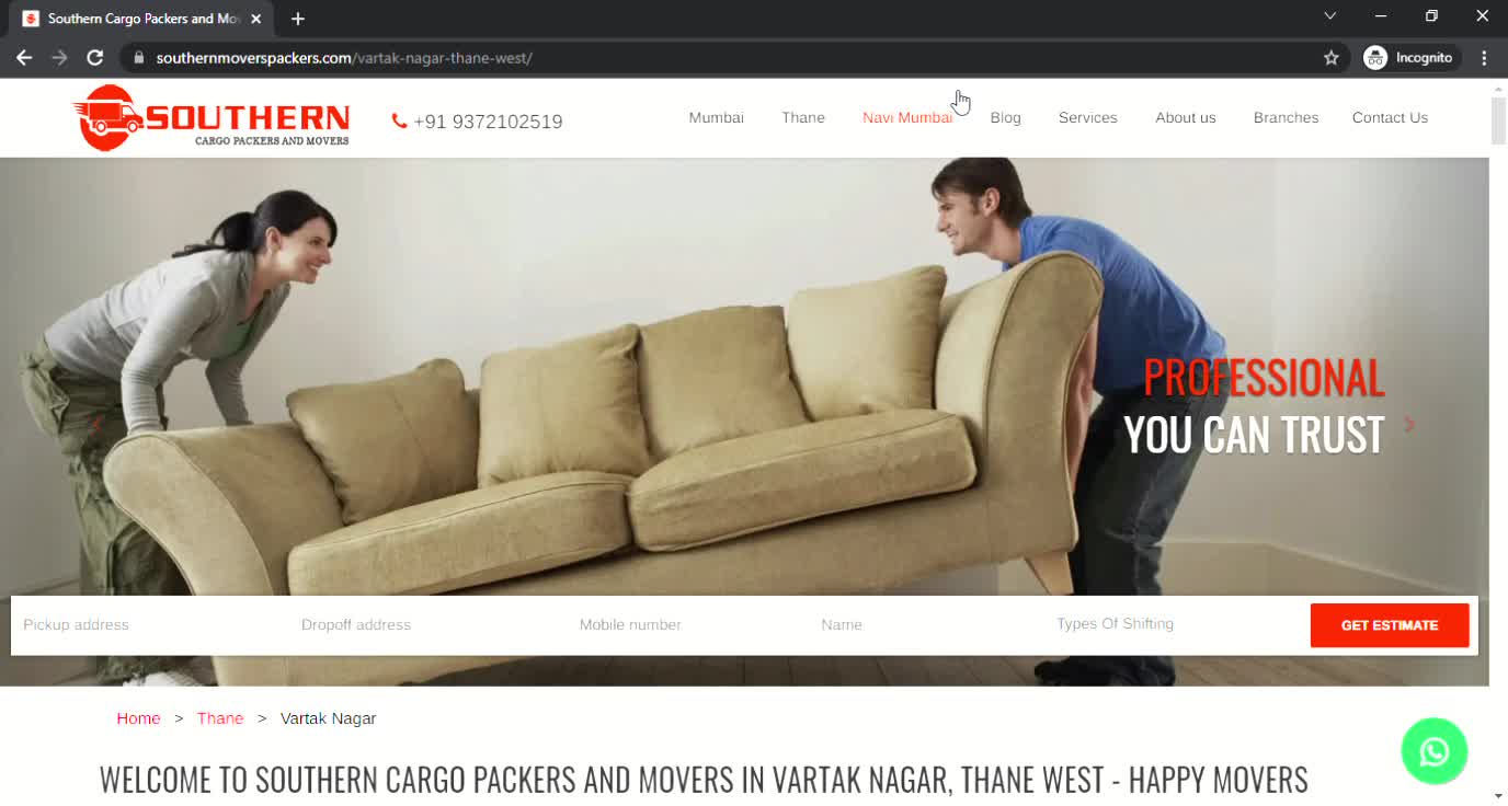 Southern Cargo Packers and Movers - Vartak Nagar, Thane Wes
