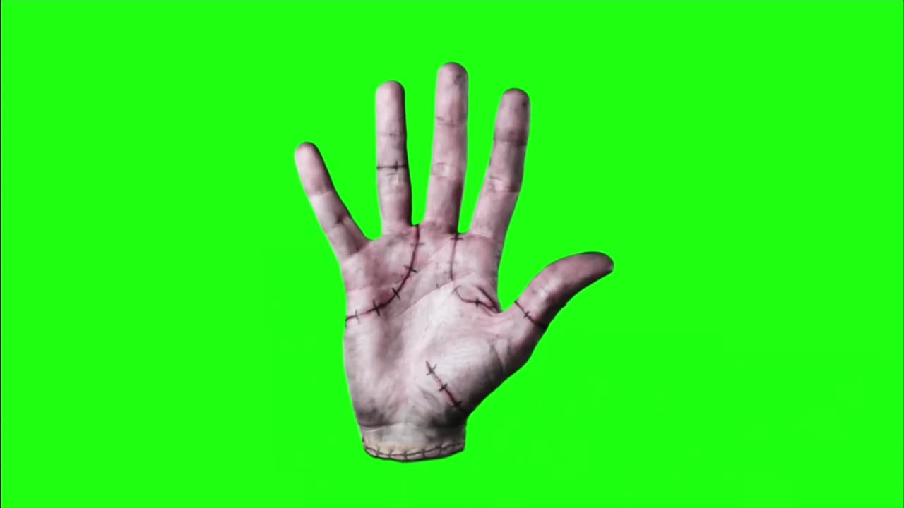 green screen horror hand video effect HD footage