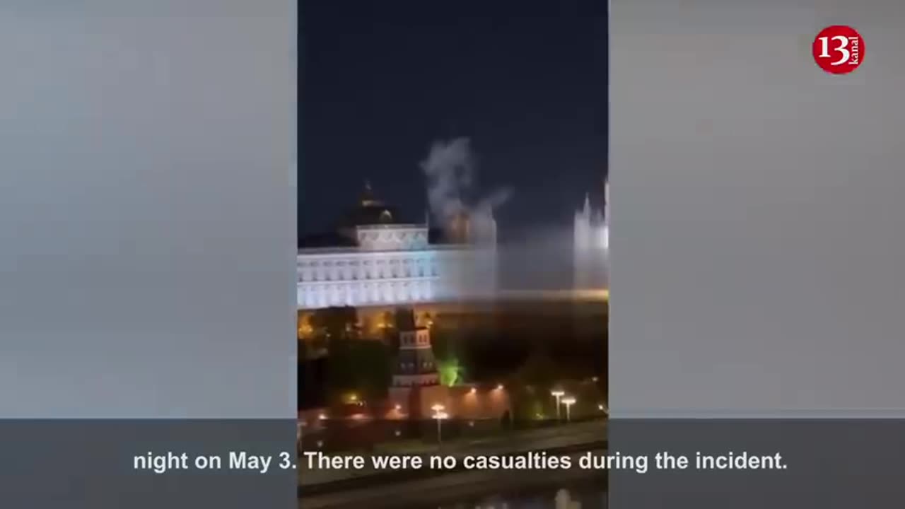 MOMENT_ Explosion seen over Kremlin palace in alleged Ukraine drone attack