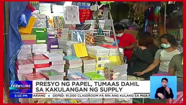 Presyo ng schoolsupplies, nagmahalkumpara noong prepandemic