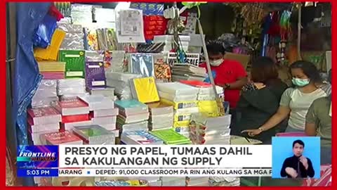 Presyo ng schoolsupplies, nagmahalkumpara noong prepandemic