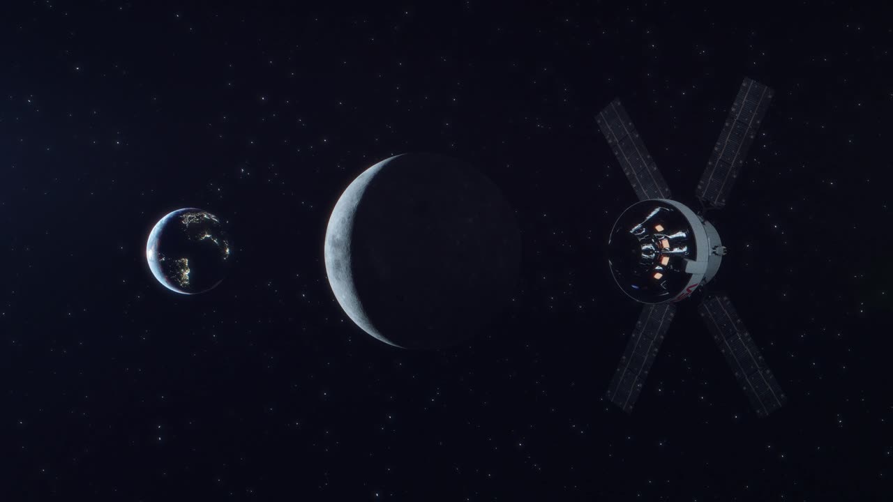 NASA Space Orion Artemis-I Animation