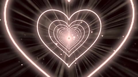 313. Heart Tunnel🤎Heart Background Neon Heart