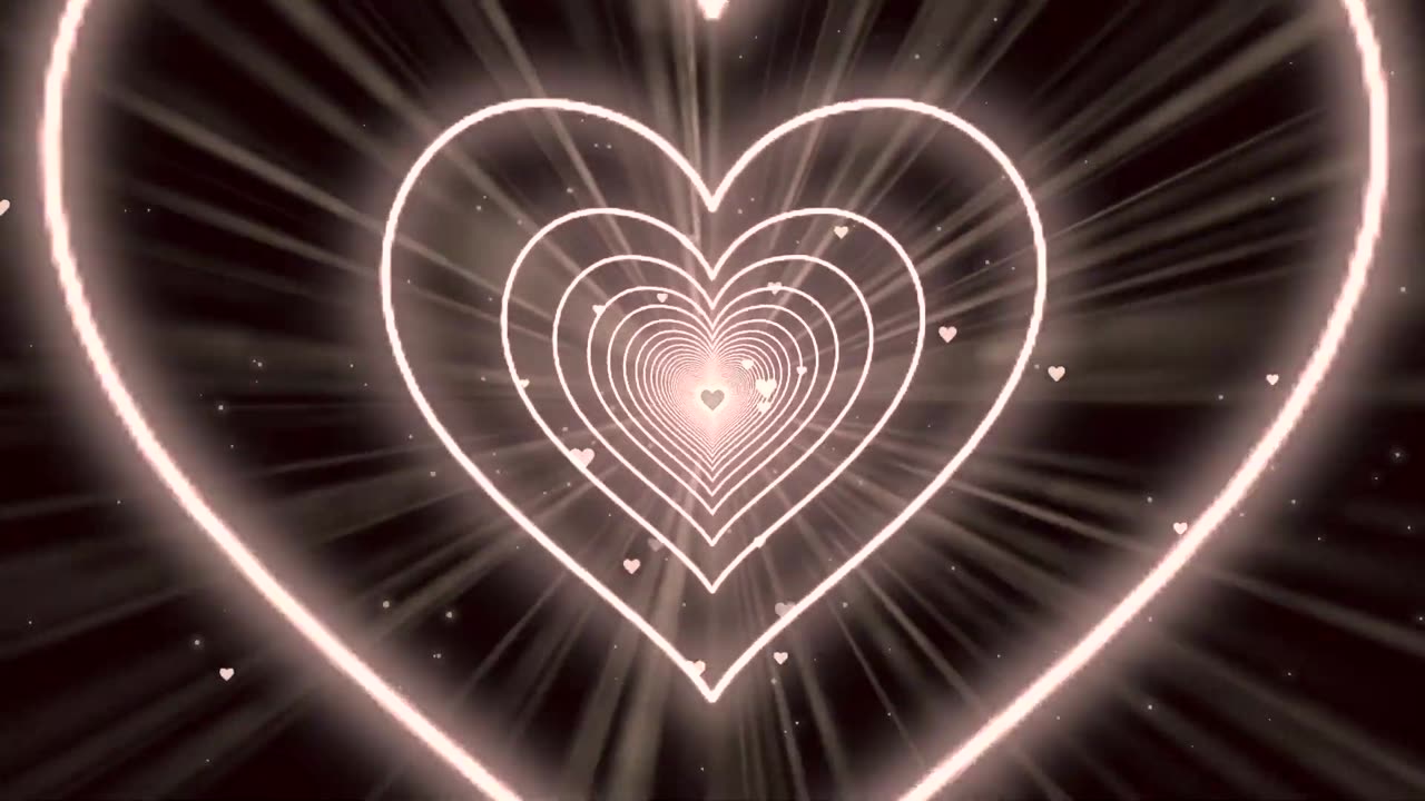 313. Heart Tunnel🤎Heart Background Neon Heart