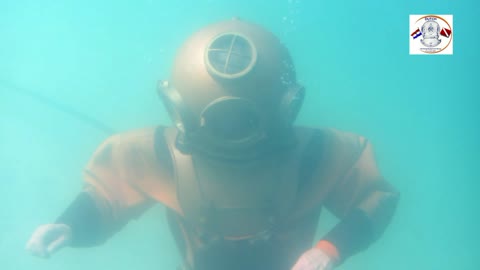 DWEG 2014 helmet diving weekend Sandy dives the Karl Bernard diving helmet