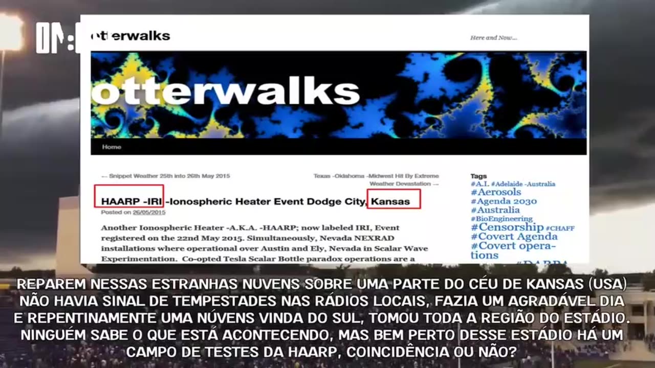 Se não fosse filmado você não ía acreditar (HAARP e BLUE BEAM em Ação)