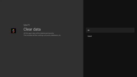 SyberTV (Clear Cache and Data)