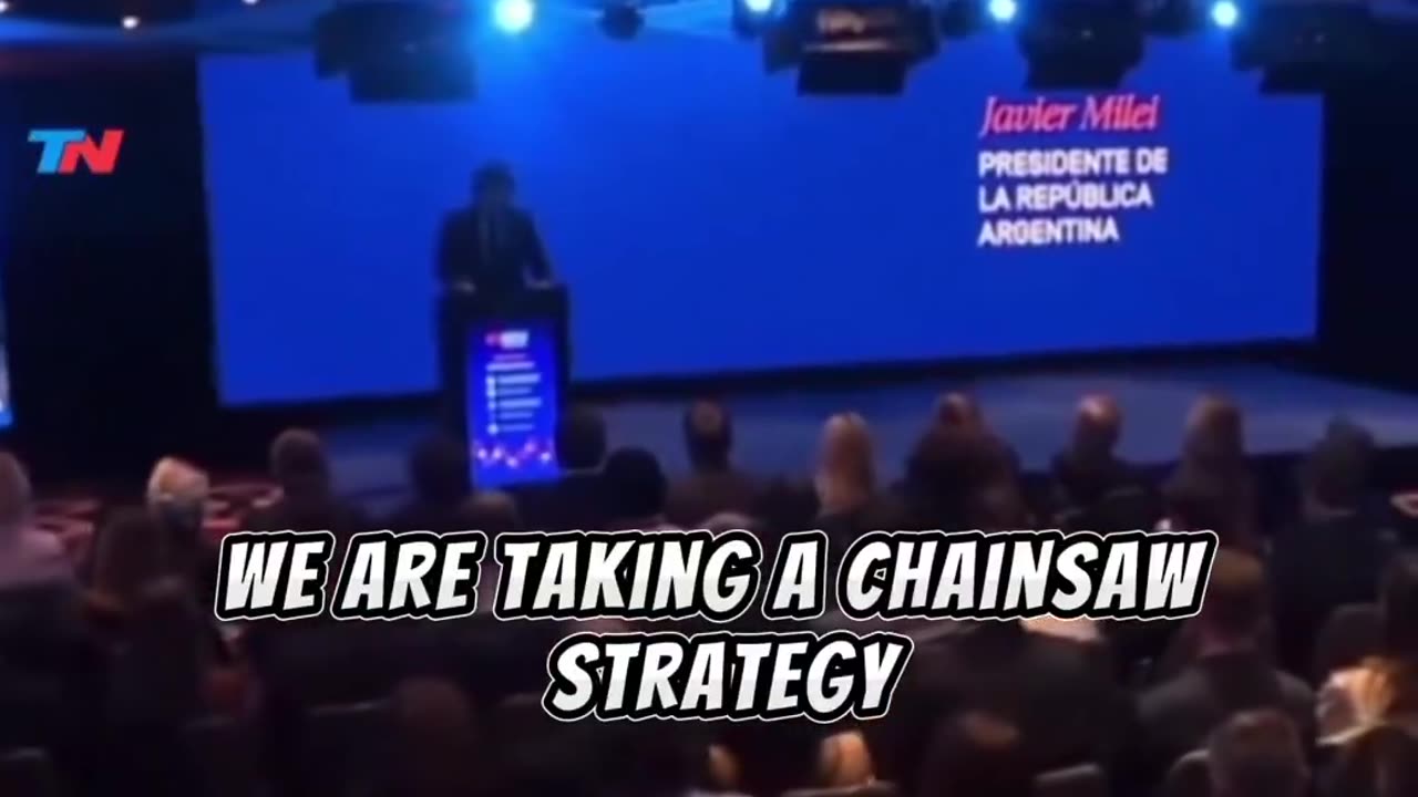 Argentina Javier Milei announces chainsaw strategy. He fired 50,000 government workers