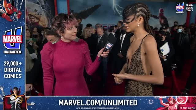 Zendaya Doesn't Have a Fear of Heights Spider-Man No Way Home Red Carpet