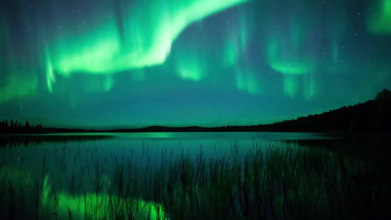 Aurora borealis timelapse Northern lights in Iceland