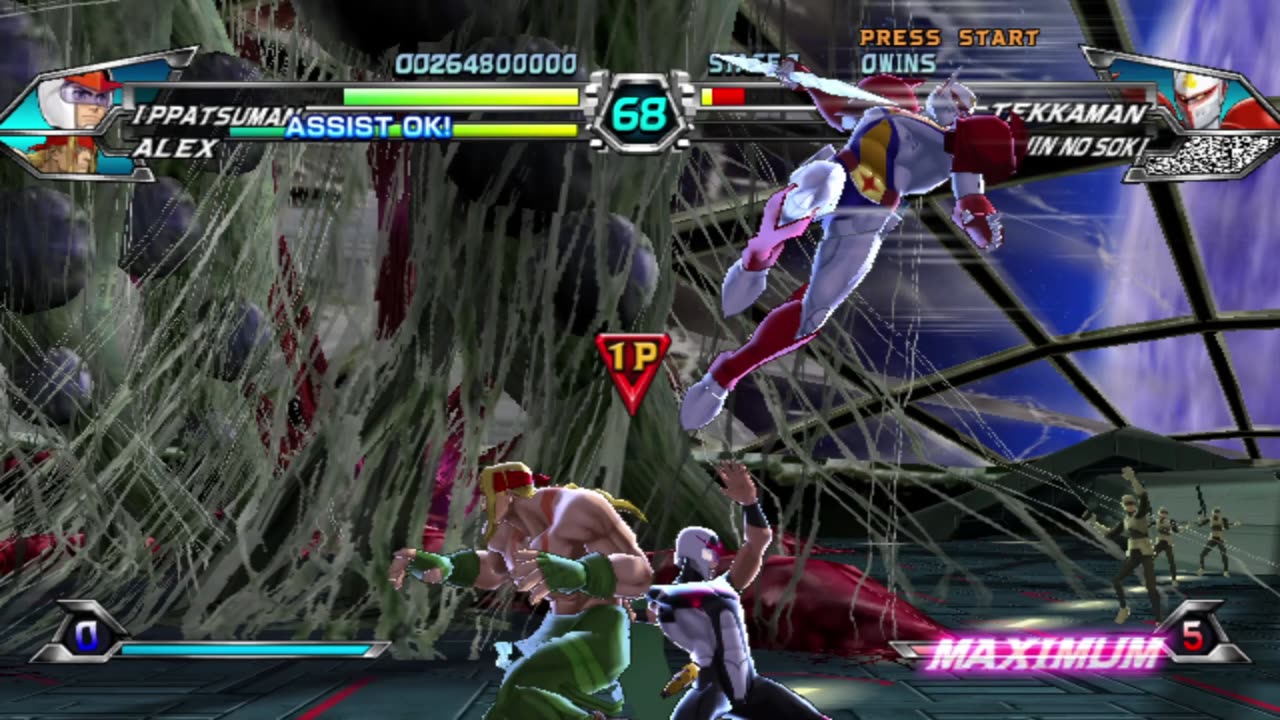 Tatsunoko vs. Capcom: Ultimate All-Stars Arcade Mode - Alex and Ippatsuman