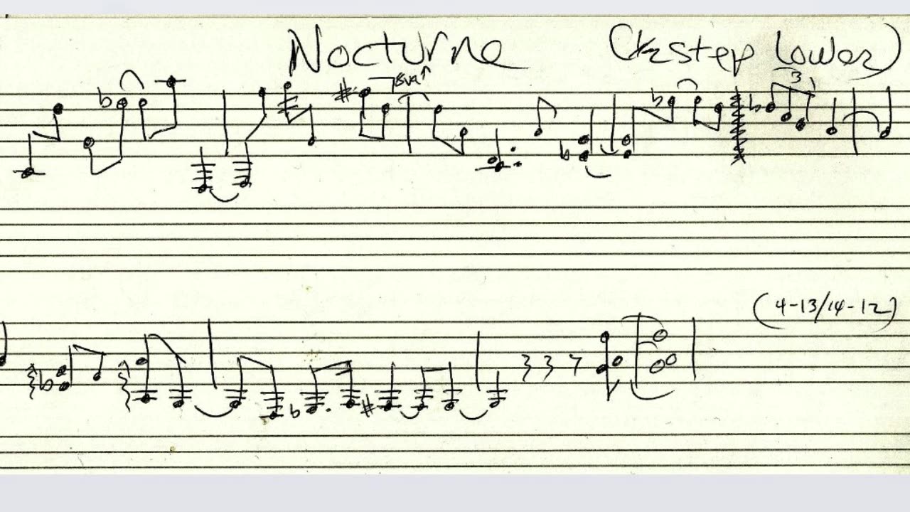 Nocturne for piano ~ a very short composition of mine.