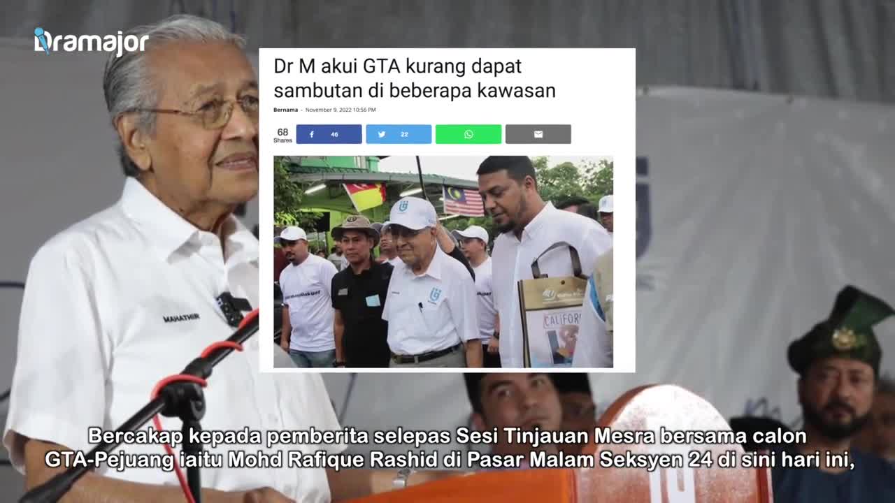 TUN MAHATHIR Mengaku GTA Kurang Mendapat Sambutan! Muhyiddin Yassin Yakin Parti Lawan Hanyut!