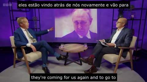 Nigel Farage afirma que a Rússia foi provocada na guerra na Ucrânia