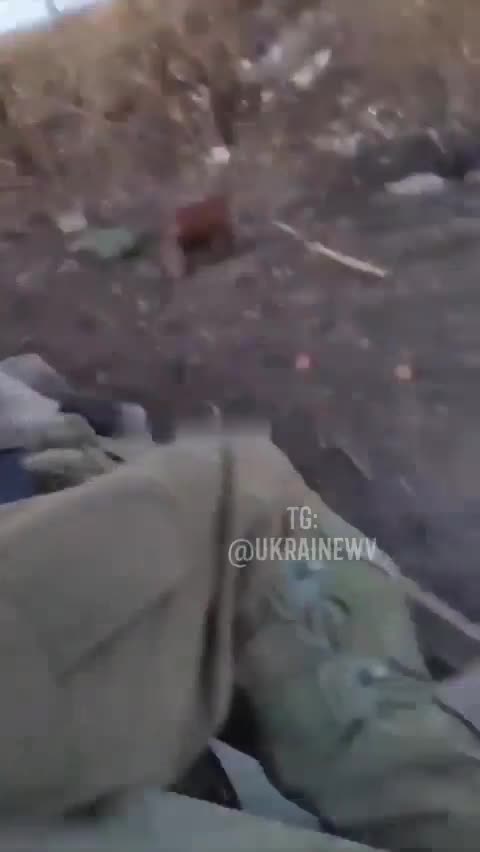 Russian MT-LB with troops on top runs over a mine.