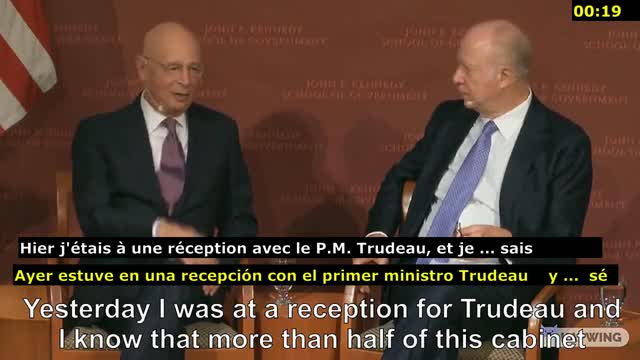 (Fran _ Eng _ Esp) Klaus Schwab "We penetrate the cabinets (Canada gov.)"